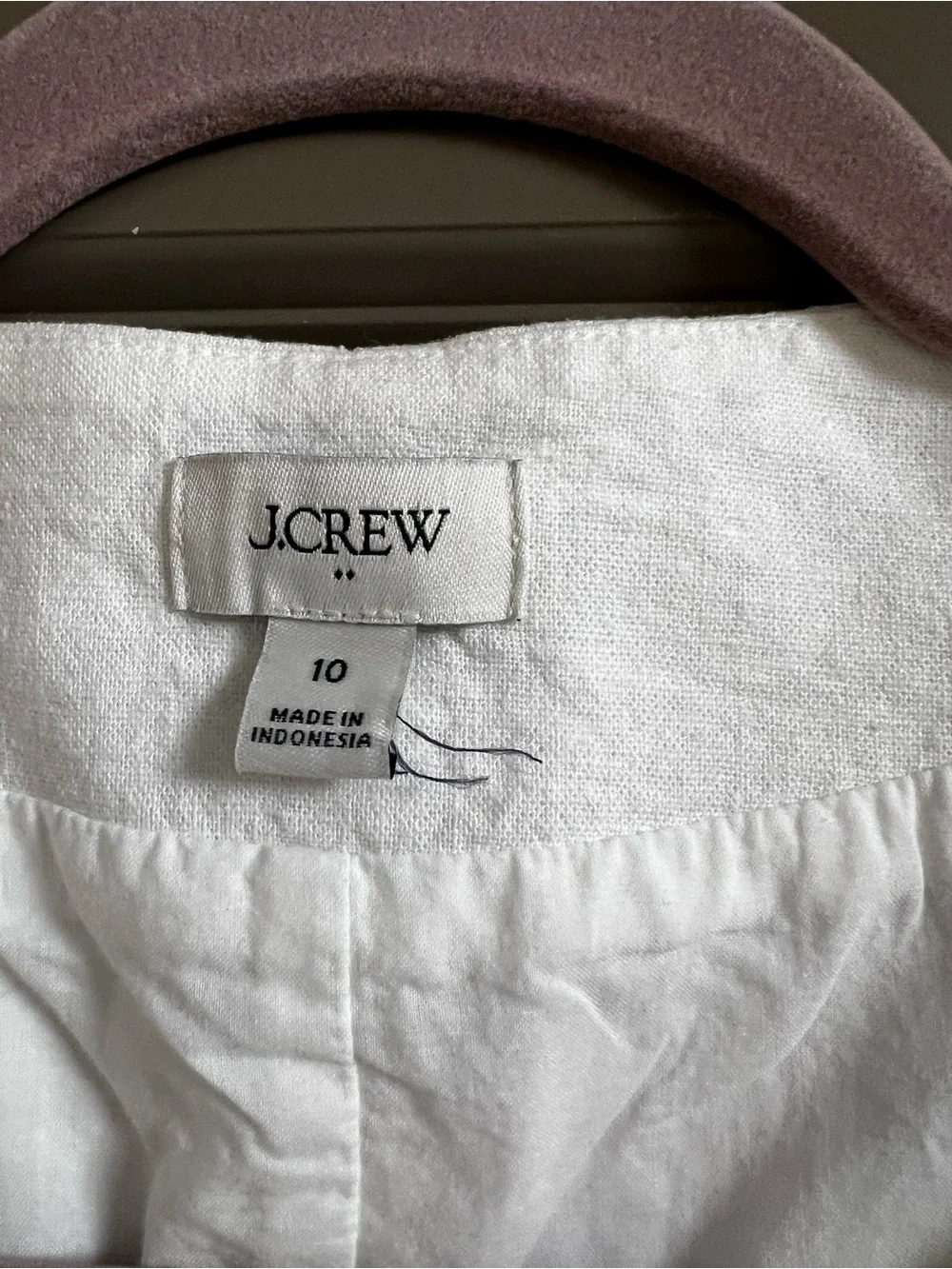 J CREW Linen Vest White Size 10